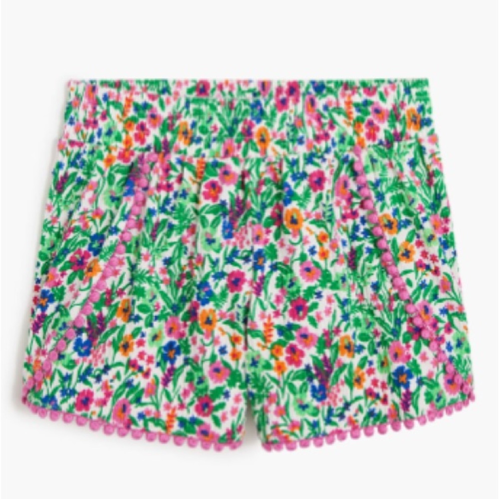 J. Crew Girls' floral knit short-Size M (8)